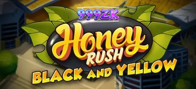 Tampilan visual Honey Rush Black and Yellow dengan tema sarang lebah modern